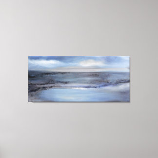 Schwarz-weiß Blue Abstrakt Seascape Leinwanddruck