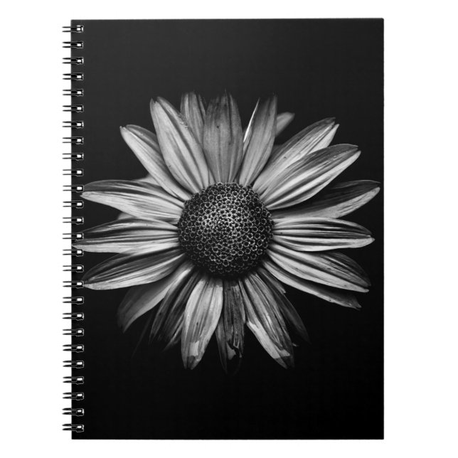 Schwarz-Weiß-Blume 18 Notizblock (Vorderseite)