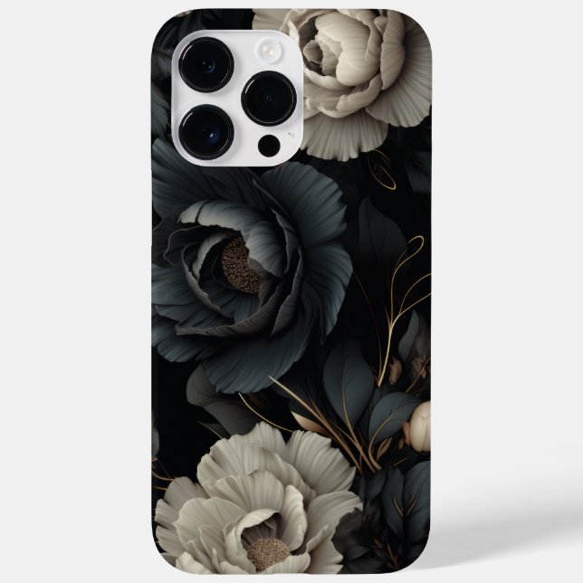 Schwarz-Weiß-Blume Case-Mate iPhone 14 Pro Max Hülle (Rückseite)