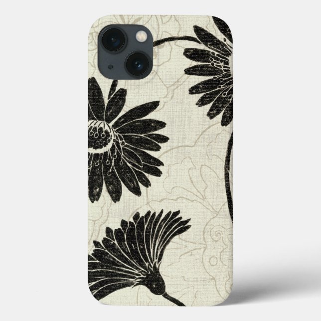Schwarz-Weiß-Blume Case-Mate iPhone Hülle (Rückseite)