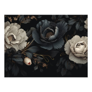Schwarz-Weiß-Blume Fotodruck