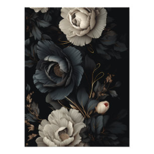 Schwarz-Weiß-Blume Fotodruck