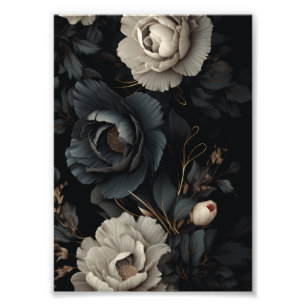 Schwarz-Weiß-Blume Fotodruck