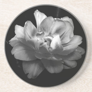Schwarz-Weiß-Blume-II-Untersetzer Getränkeuntersetzer