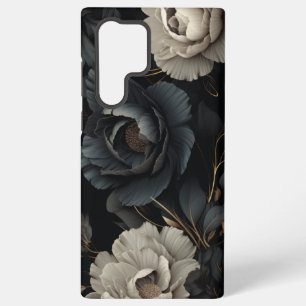 Schwarz-Weiß-Blume Samsung Galaxy Hülle
