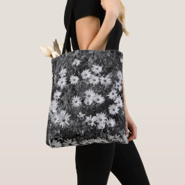 Schwarz-Weiß-Blume Tasche