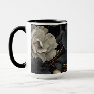 Schwarz-Weiß-Blume Tasse