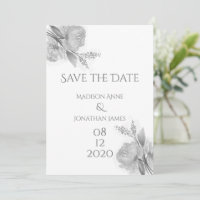 Schwarz & Weiß Blumen Elegante Personalisiert Hübs