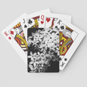 Schwarz-Weiß-Blumen Spielkarten