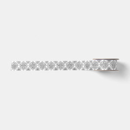 Schwarz-Weiß-Blumendesign Satinband