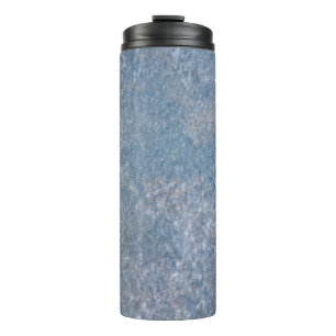 Schwarz-Weiß-Blumentextilien Thermosbecher