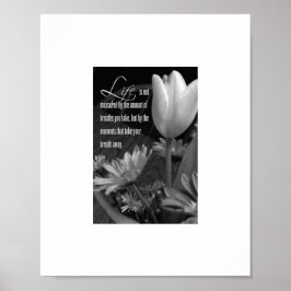 Schwarz-Weiß-Blumenzauber-Wand Kunst Poster