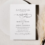 Schwarz-weiß Blush Elegantes Script Moderne Ehe Einladung<br><div class="desc">Diese elegante Einladung zum Hochzeitsfeiern beinhaltet einen Kalligrafietext mit einem klassischen Serif & modernen Sans-Schriftart in schwarz und dewy blush pink wieder mit einem anpassbaren Monogramm. Matching-Elemente verfügbar.</div>