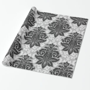 Schwarz-Weiß-Blüte Geschenkpapier