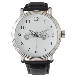 Schwarz-Weiß BMW 328 Illustration Watch Armbanduhr