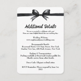 Schwarz-Weiß-Bogen | Elegante Hochzeit | Monochrom Begleitkarte