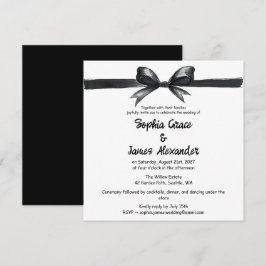 Schwarz-Weiß-Bogen | Elegante Hochzeit | Monochrom Einladung