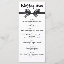 Schwarz-Weiß-Bogen | Elegante Hochzeit | Monochrom Menükarte