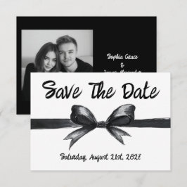 Schwarz-Weiß-Bogen | Elegante Hochzeit | Monochrom Save The Date
