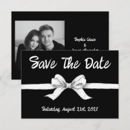 Schwarz-Weiß-Bogen | Elegante Hochzeit | Monochrom Save The Date