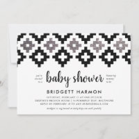 Schwarz-Weiß-Boho Aztec Kinderdusche