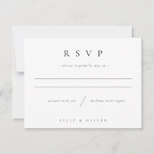 Schwarz-Weiß-Boho-Foto Hochzeit modern RSVP Karte