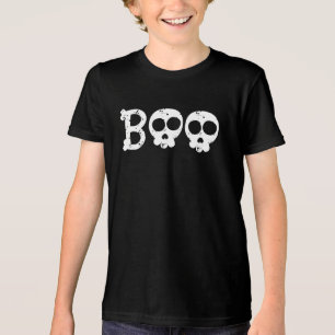 Schwarz-Weiß-Bony Skull-Boo Tri-Blend Shirt