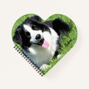 Schwarz-Weiß-Border-Collie Notizbuch