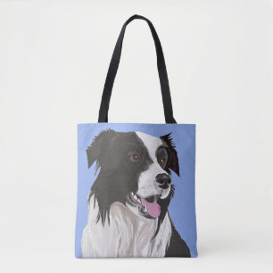 Schwarz-Weiß-Border-Collie Tasche