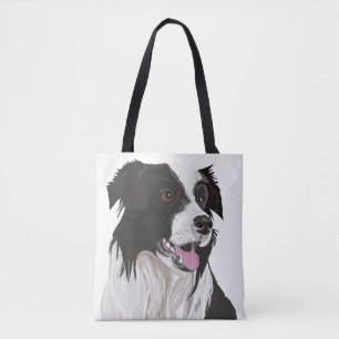 Schwarz-Weiß-Border-Collie Tasche