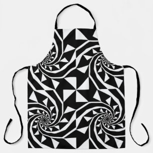 Schwarz-Weiß-Bortendesign, Zierkunst, Zuhause Schürze