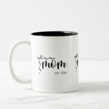 Schwarz-Weiß-Bow-Script-Mama etablierte Eleganz