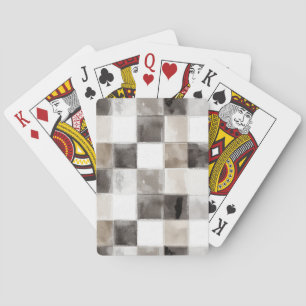 Schwarz Weiß Braun Quadrate Spielkarten