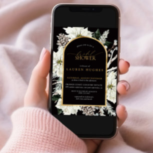 Schwarz-Weiß-Brautparty Einladung