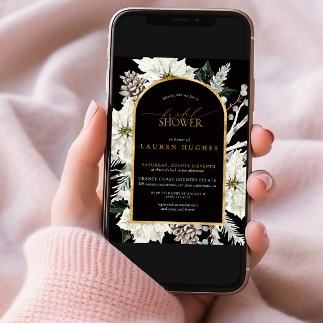 Schwarz-Weiß-Brautparty Einladung (Von Creator hochgeladen)