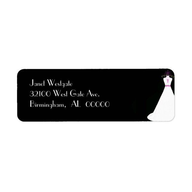 Schwarz-Weiß-Bridal-Logo-Labels (Vorne)