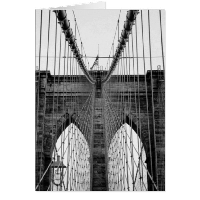 Schwarz-weiß Brooklyn Bridge New York (Vorne)