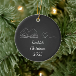 Schwarz & Weiß Buch Lover Line Kunst, Dunkel Keramik Ornament