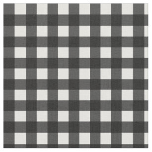 Schwarz-Weiß Buffalo Gingham Kariertes Muster Stoff