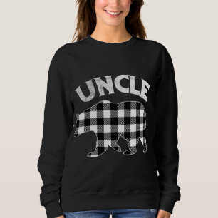 Schwarz-Weiß Buffalo Kariert Onkel Bären Weihnacht Sweatshirt