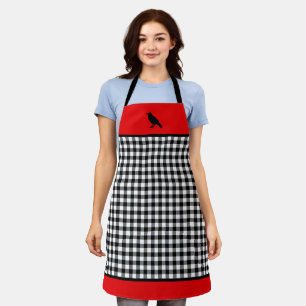 Schwarz & Weiß Buffalo Kariert Red Trim Black Cro Schürze