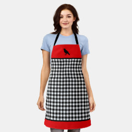 Schwarz & Weiß Buffalo Kariert Red Trim Black Crow Schürze