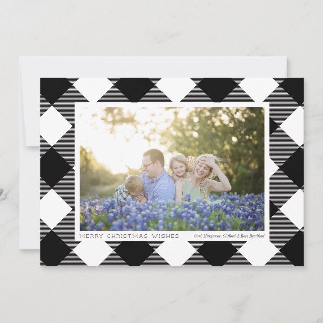 Schwarz-Weiß-Buffalo Karo Foto (Vorderseite)