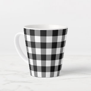 Schwarz-Weiß-Buffalo-Karo Milchtasse