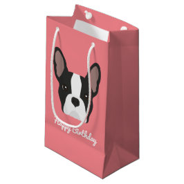 Schwarz-Weiß-Bulldog-kleine Geschenktasche Kleine Geschenktüte