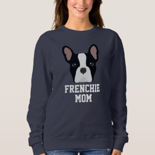 Schwarz-Weiß-Bulldog-Mama Sweatshirt