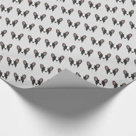 Schwarz-Weiß-Bulldog-Papier Geschenkpapier