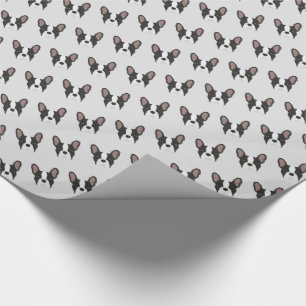 Schwarz-Weiß-Bulldog-Papier Geschenkpapier