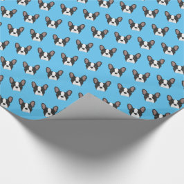 Schwarz-Weiß-Bulldog-Papier Geschenkpapier