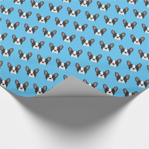 Schwarz-Weiß-Bulldog-Papier Geschenkpapier